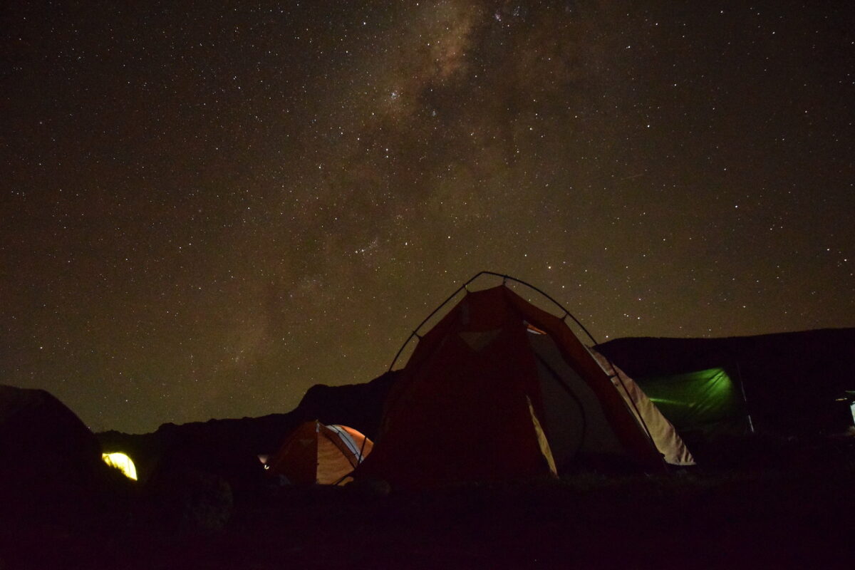 Kilimanjaro by night during a safari with Caracal Tours & Safaris in Tanzania