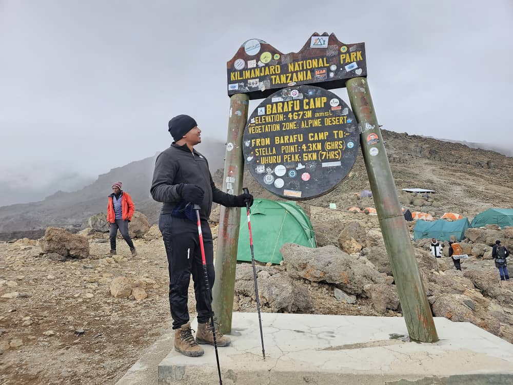 Ben on Kilimanjaro during a safari with Caracal Tours & Safaris in Tanzania
